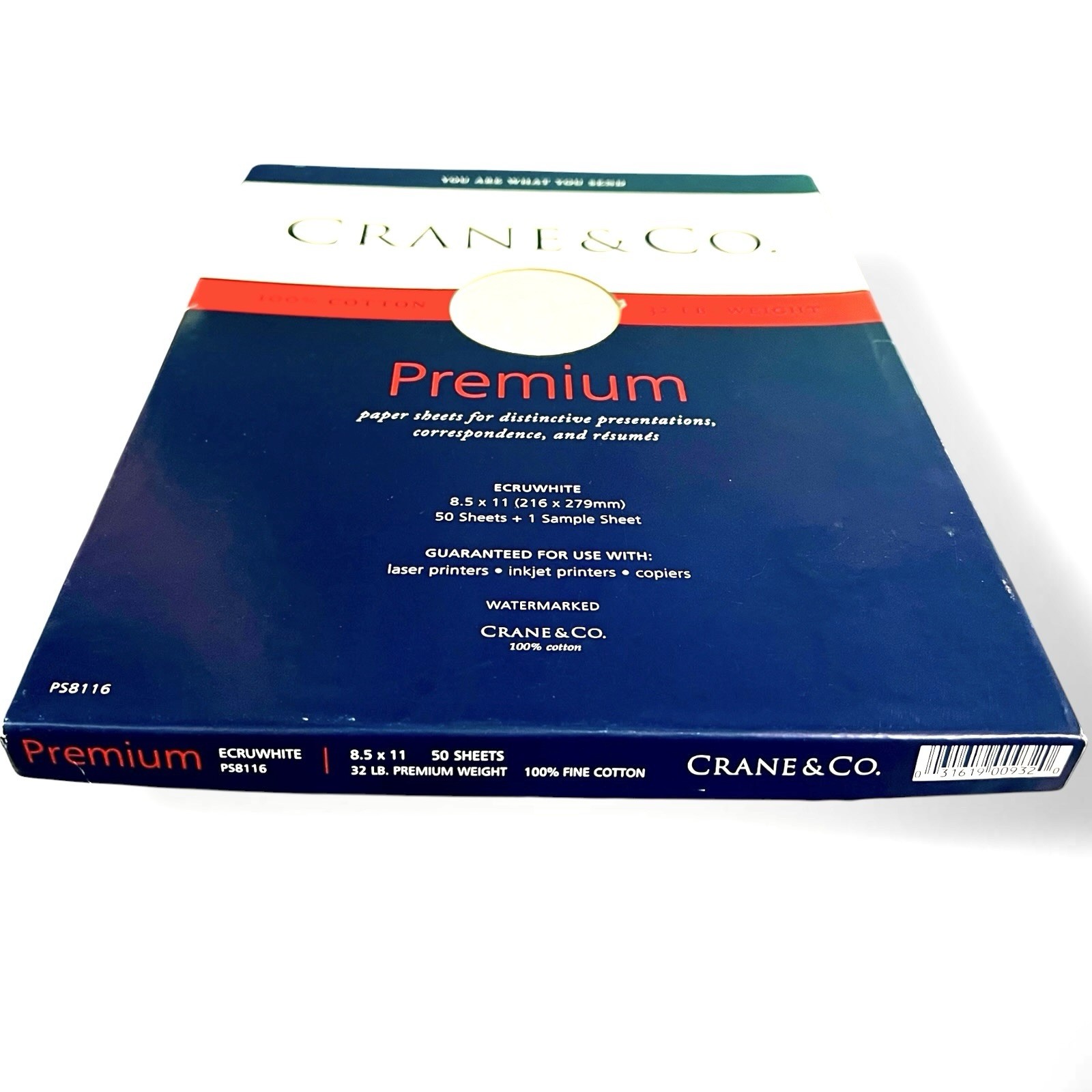Crane & Co. Cranes Premium Weight Ecruwhite 8.5 X 11 Sheets (PS8116), 50 sheets