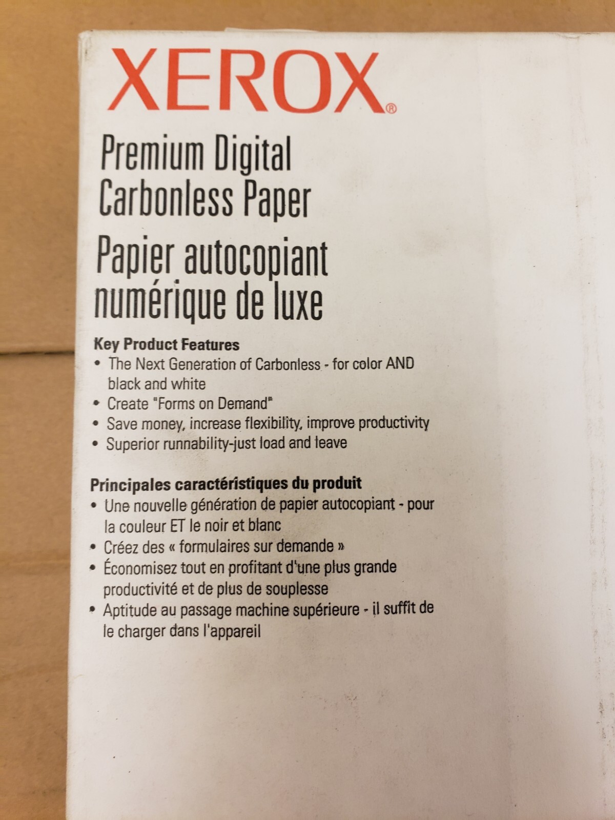 Xerox 8.5X11 Carbonless Paper White/Canary 3R12421 2 Part Straight 2500 Sheets