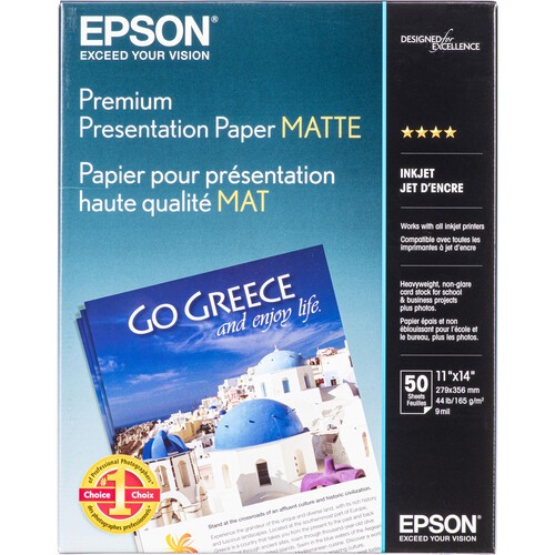 Epson S041468 Very High Resolution Print Paper – 97 Brightness – 94% Opacity