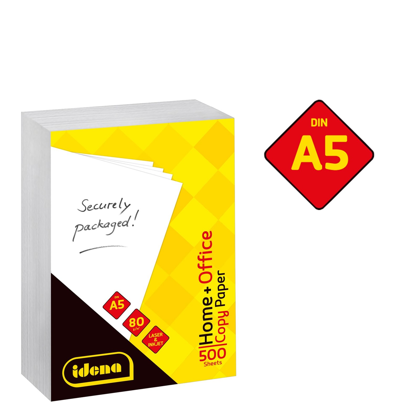 90951 Copy Paper A5, 10 Packs of 500 Sheets 80gsm, White Printer P…