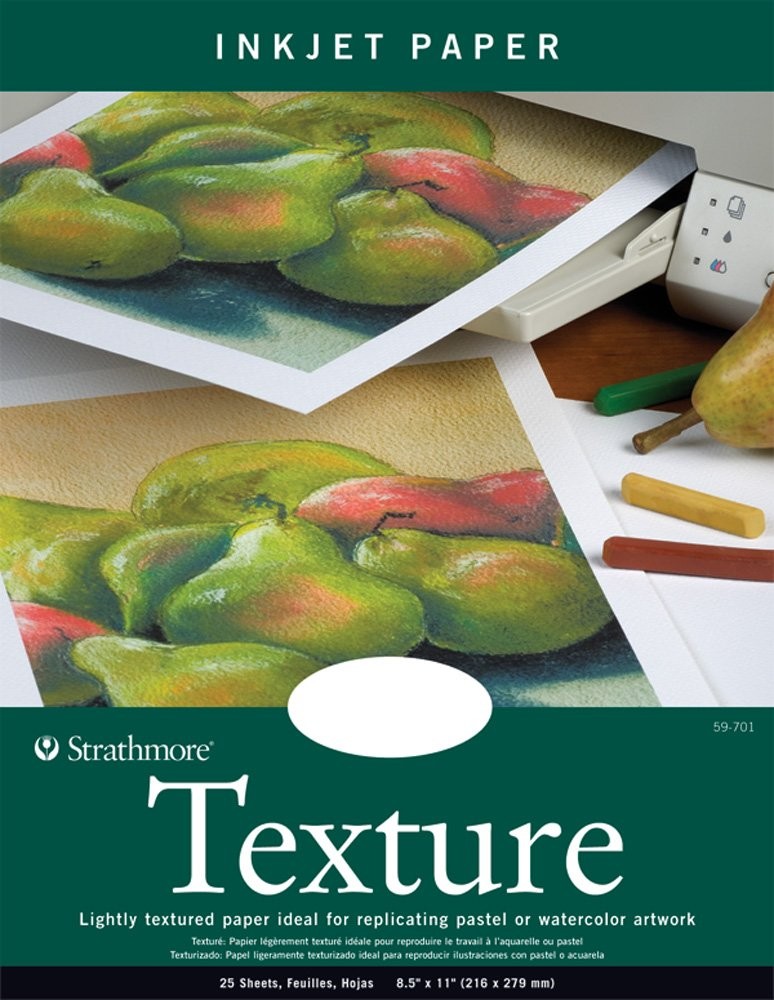 25 Sheets 59701 Textured Inkjet Paper 8.5×11 Inch White Printing Supply