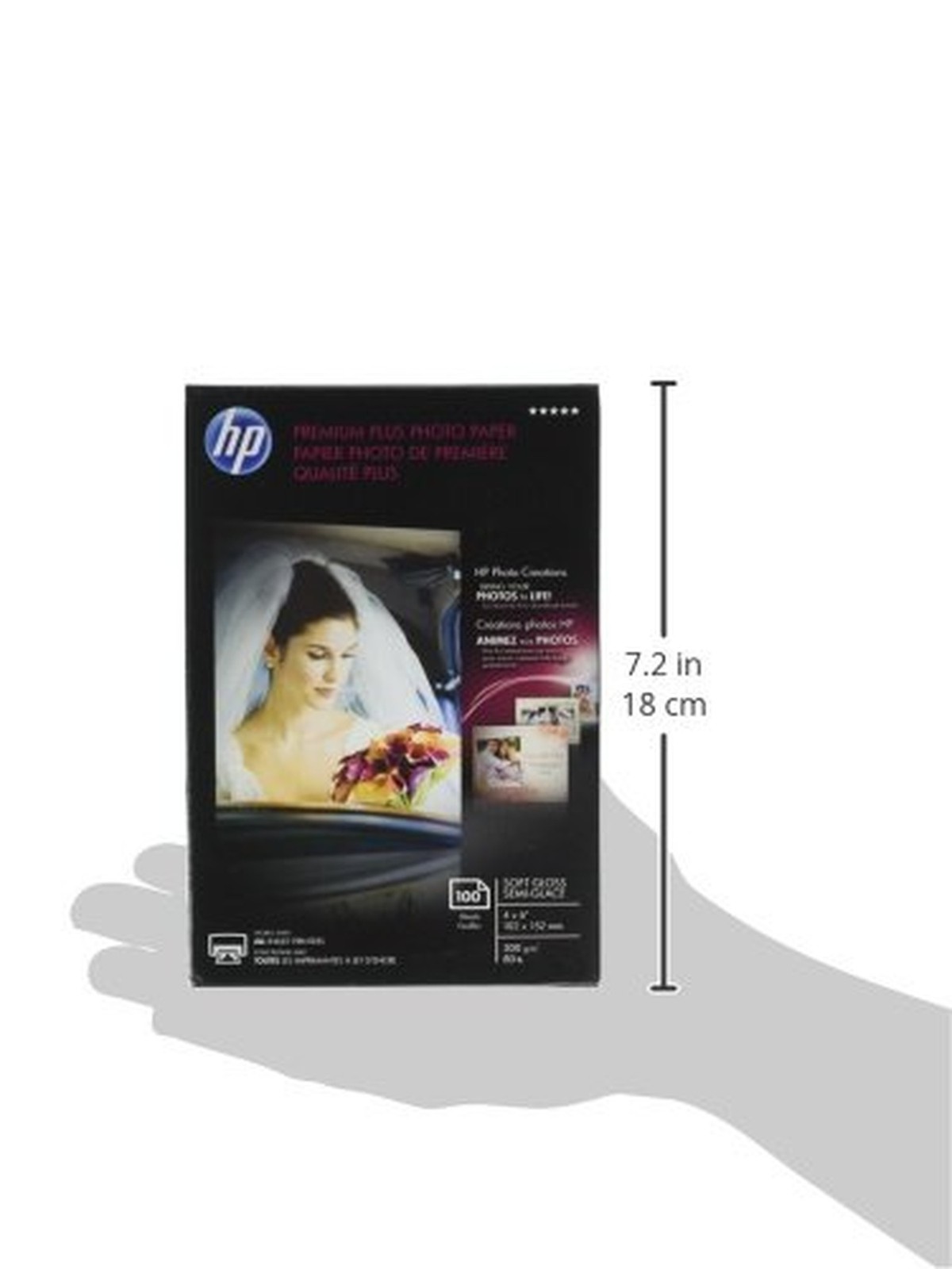 HP Premium Plus Photo Paper, Satin, 4×6 in, 100 sheets (CR666A) 4 x 6