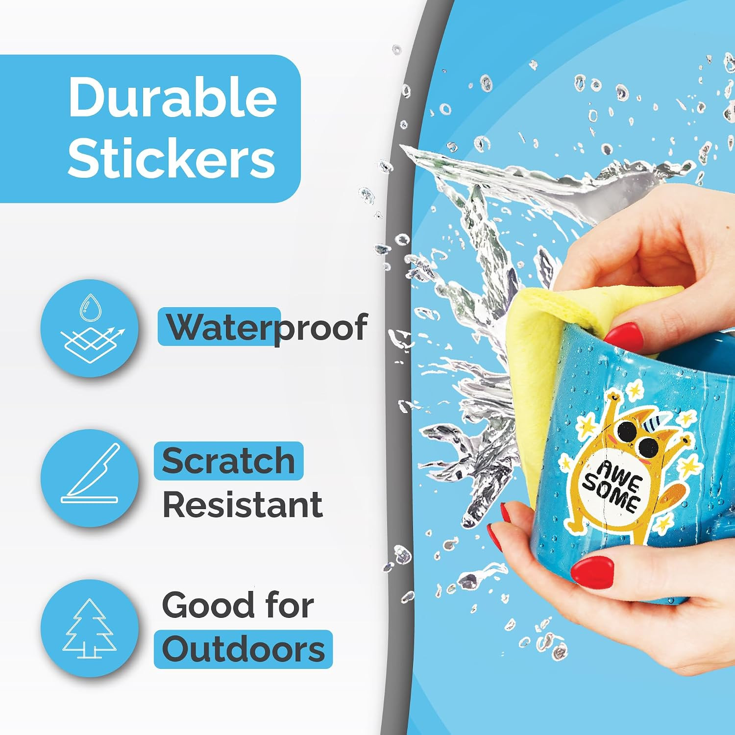 Premium Printable Vinyl Sticker Paper for Inkjet & Laser Printer – 32 Sheets Sel