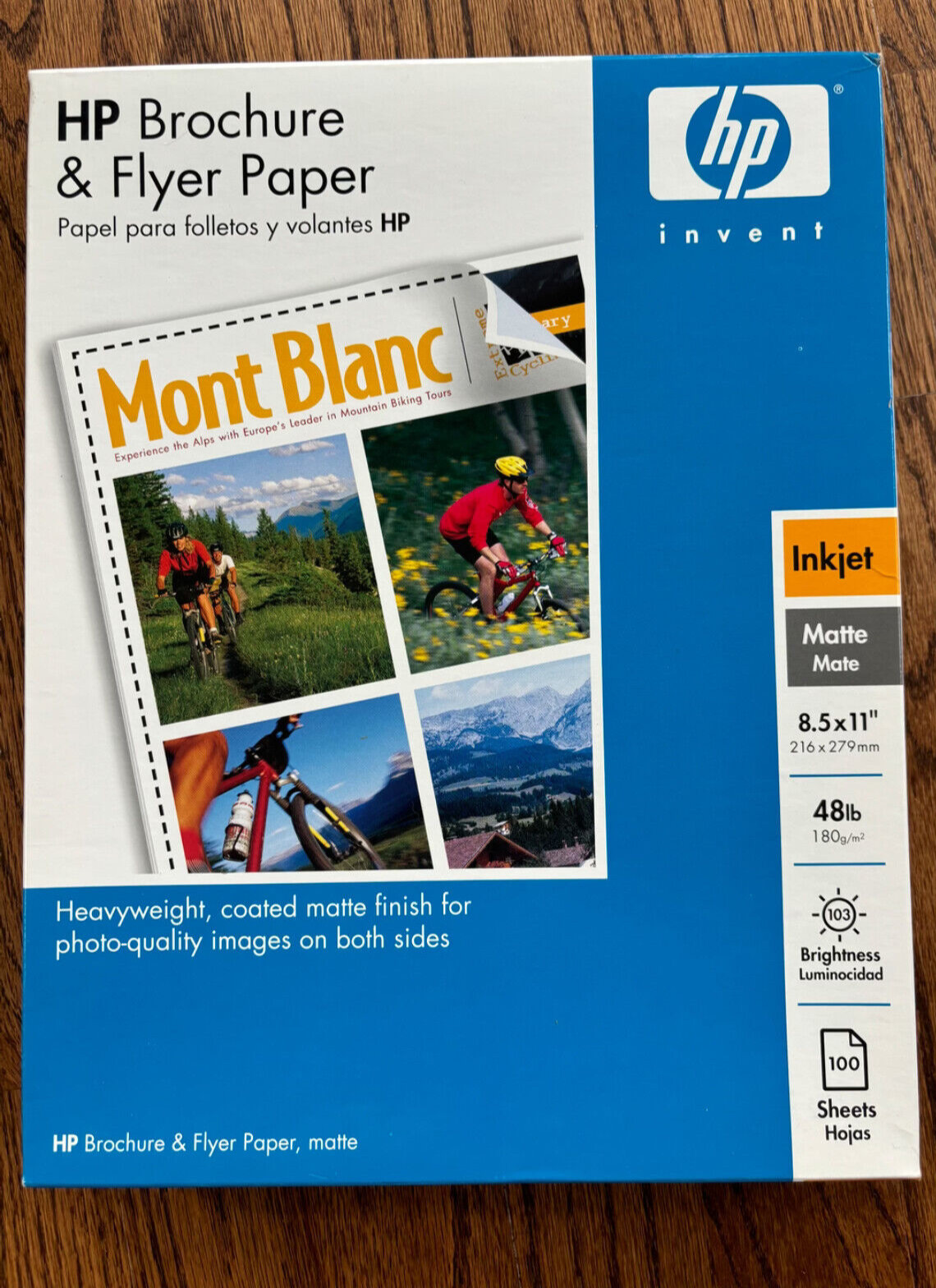 HP Brochure & flyer paper Inkjet Matte 8.5×11″ 48lb 103 brightness SEALED