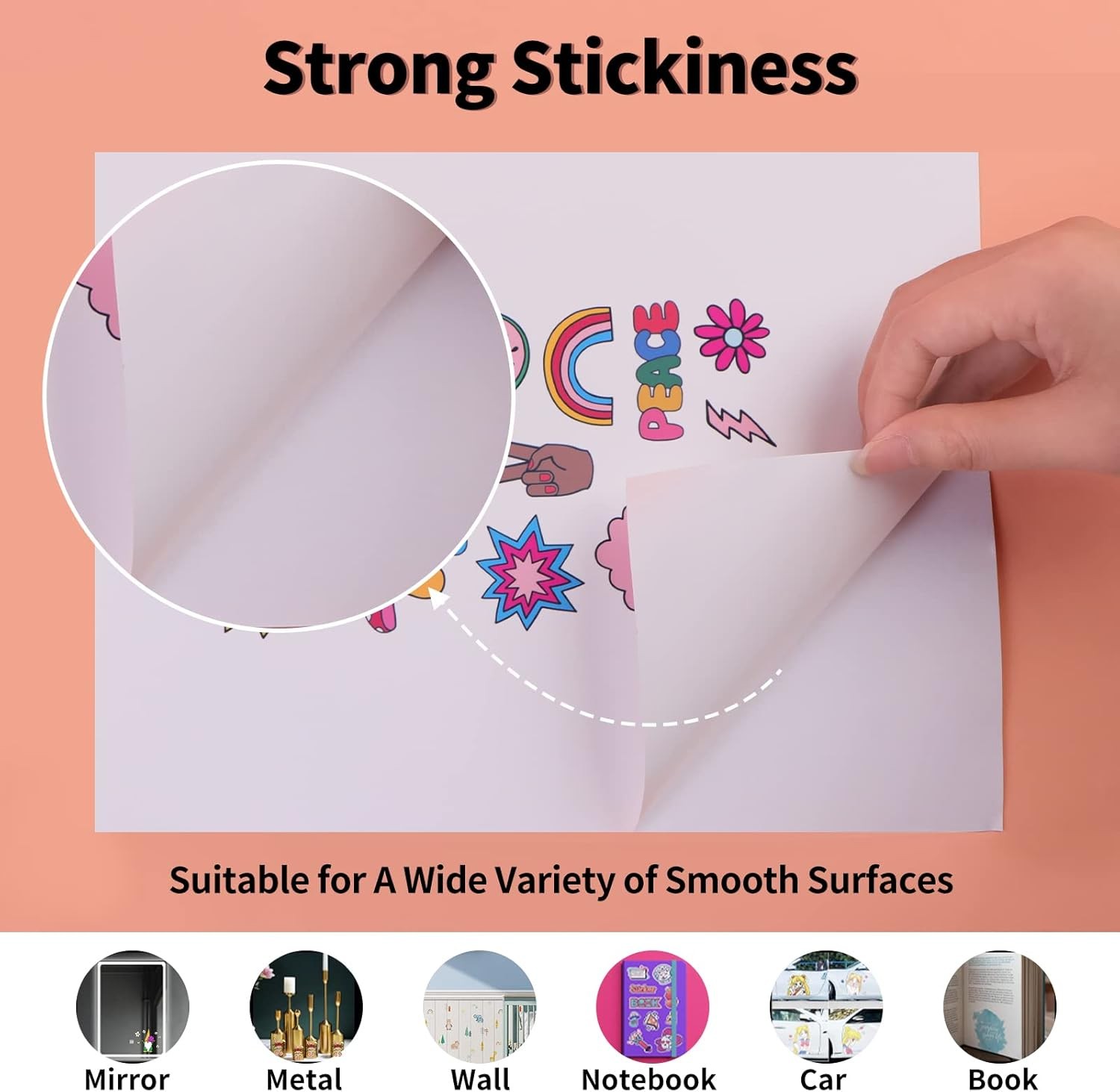 HTVRONT Printable Vinyl Sticker Paper – 30 Sheets Waterproof Matte Sticker Paper