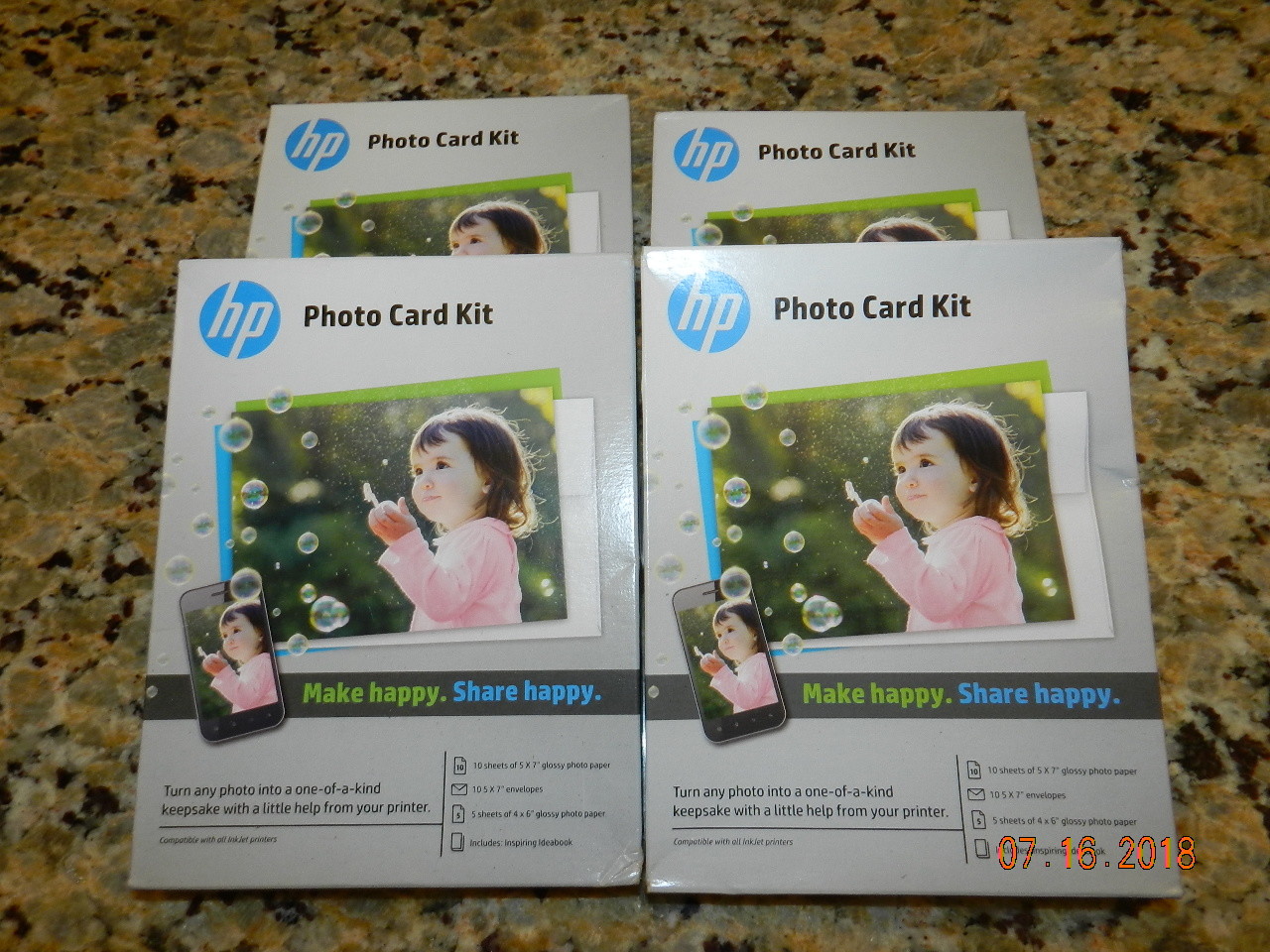 HP Photo Card Kit SF791A for Inkjet Printers 10-5×7″ with Envelopes #hpfo8 lot 4