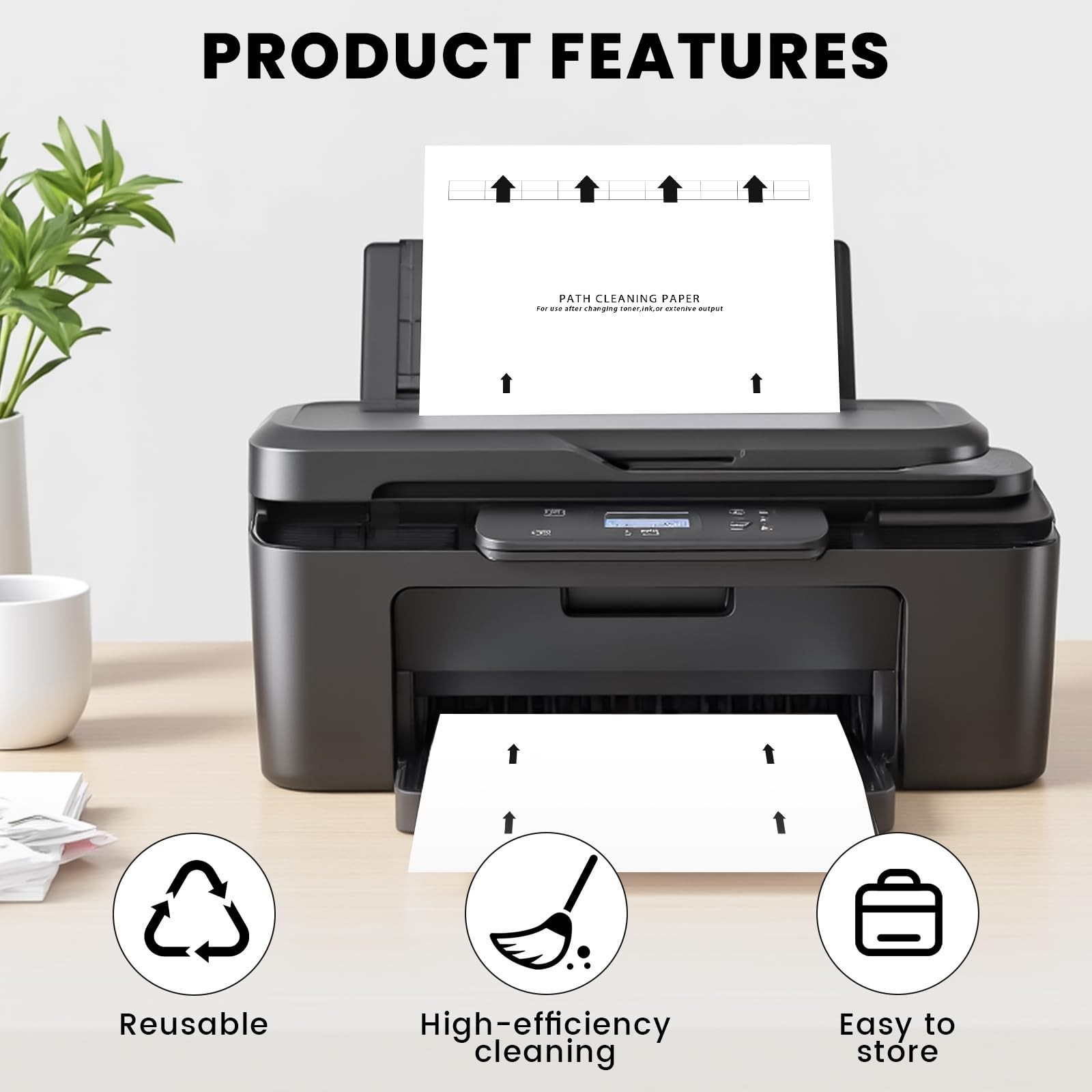18 PCS Printer Cleaning Sheets, 8.5 x 11 Inches Laser Printer Cleaning Sheets…