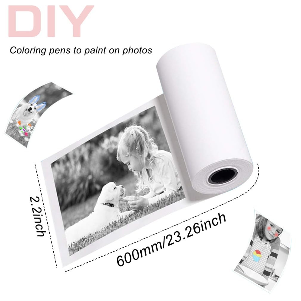 12 Rolls Thermal Print Camera Paper White Refill Printing Till Credit Card
