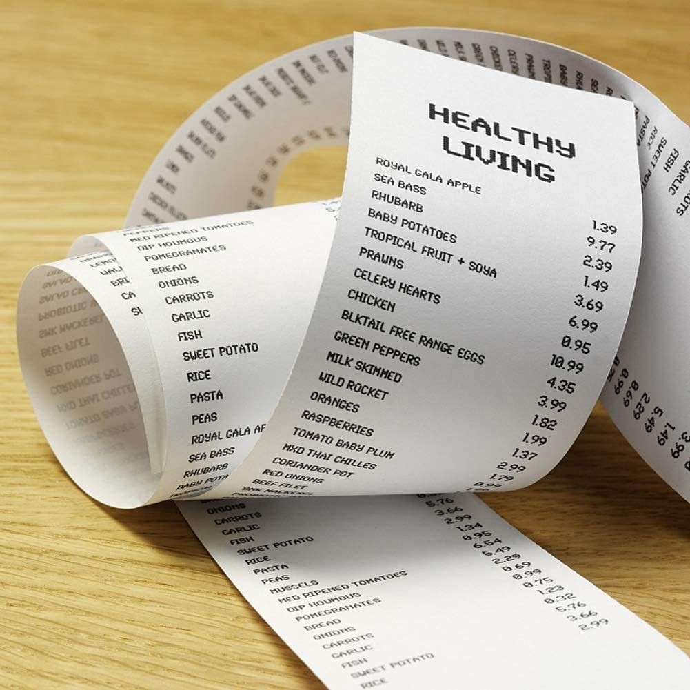 Thermal Paper 2 1/4 inch x 50 feet, Cash Register 2 x 50 White