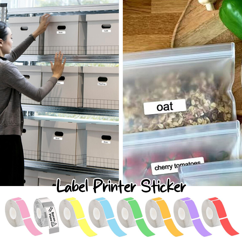1 Roll Colored Self-Adhesive Thermal Label 12x40mm Printer Paper for D30 P11 Q1