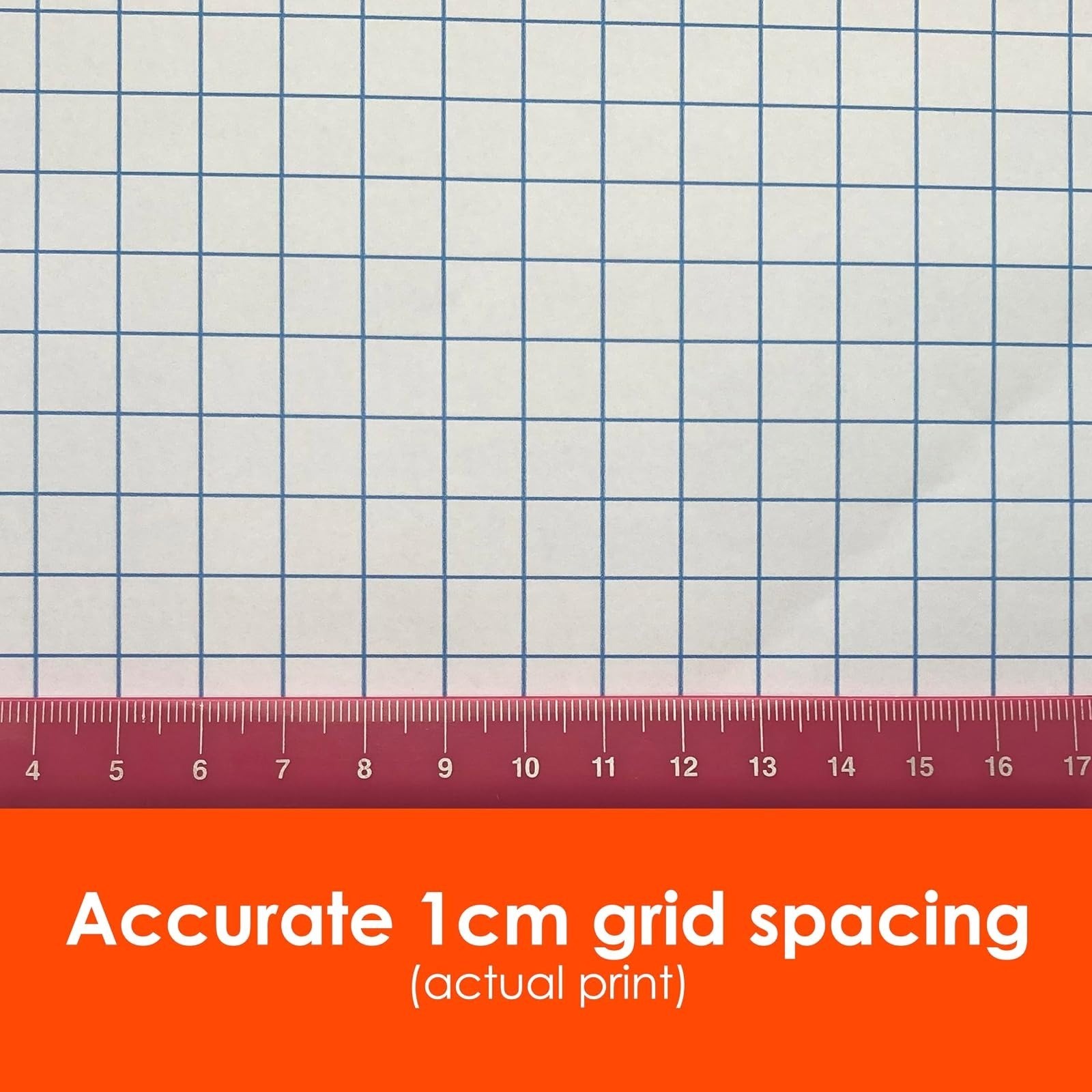 Geyer Instructional 1cm Graph Paper Roll – 36″ x 100′ Blue Grid