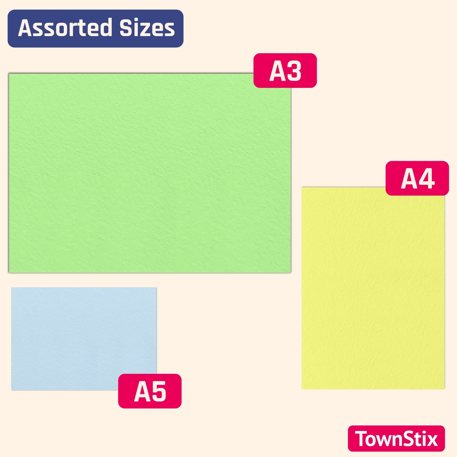 100 Sheets – A4 120gsm Clay Paper Colourful Coloured Paper 5 Colours
