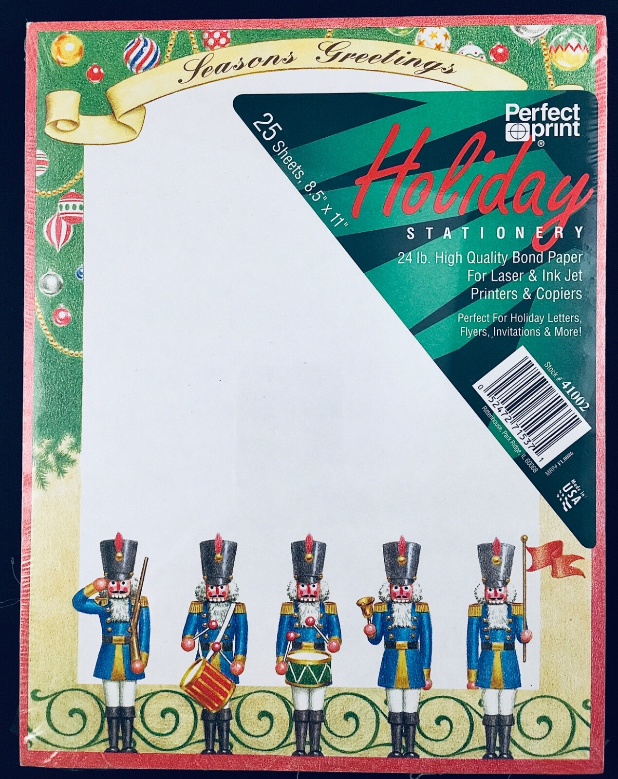 SEASONS GREETINGS HOLIDAY STATIONERY LASER &INK JET PRINTER PAPER 24LB 73 SHEETS