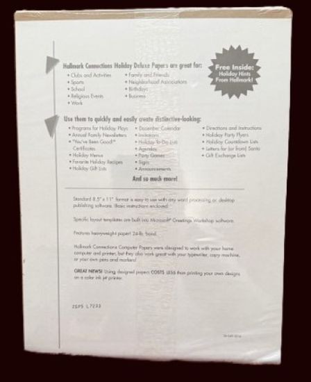 Hallmark “Connections” Holiday Designed Printer Paper 50 Sheets 24-lb Bond