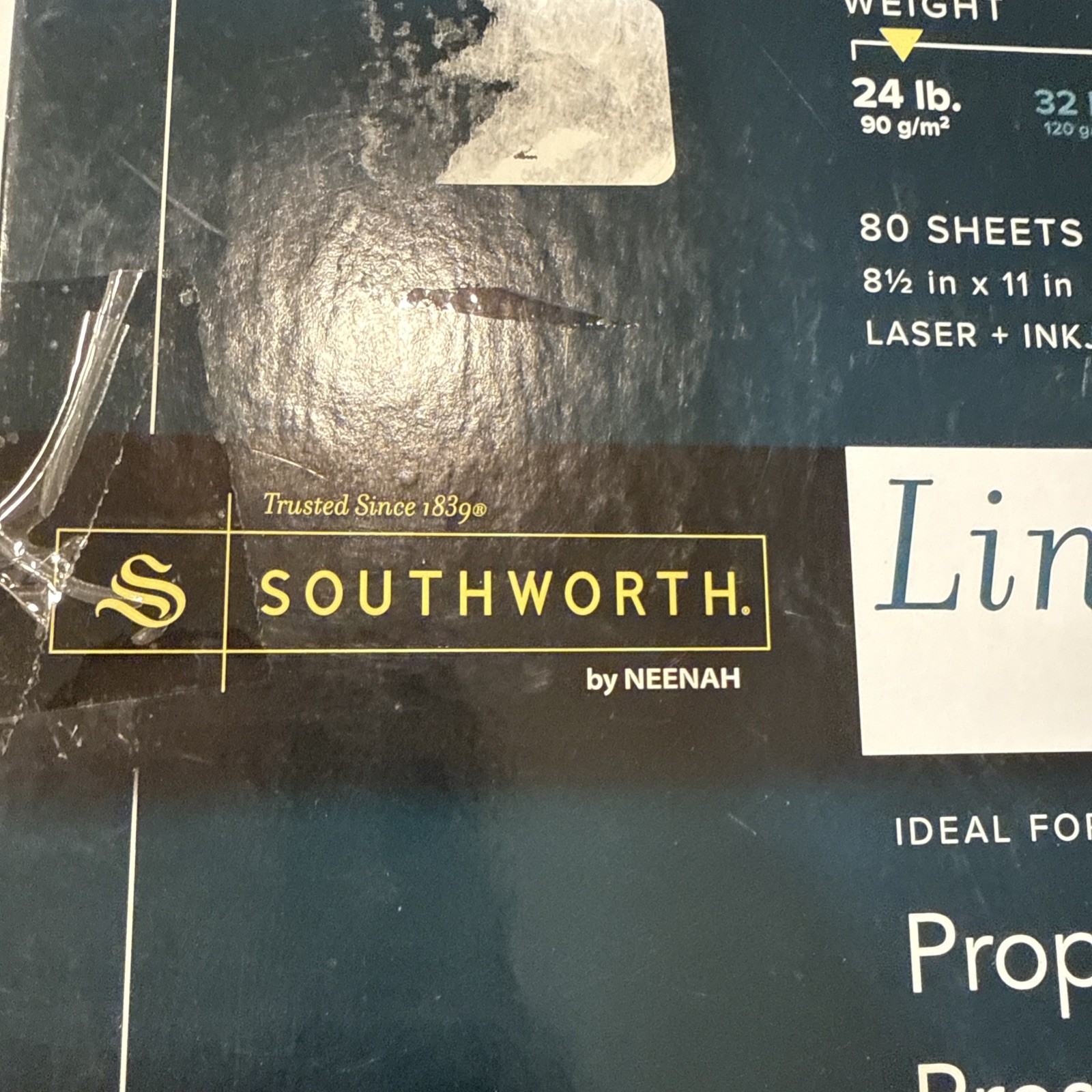 70 Sheets-Southworth Company 24Lb. Ivory Linen Business Paper