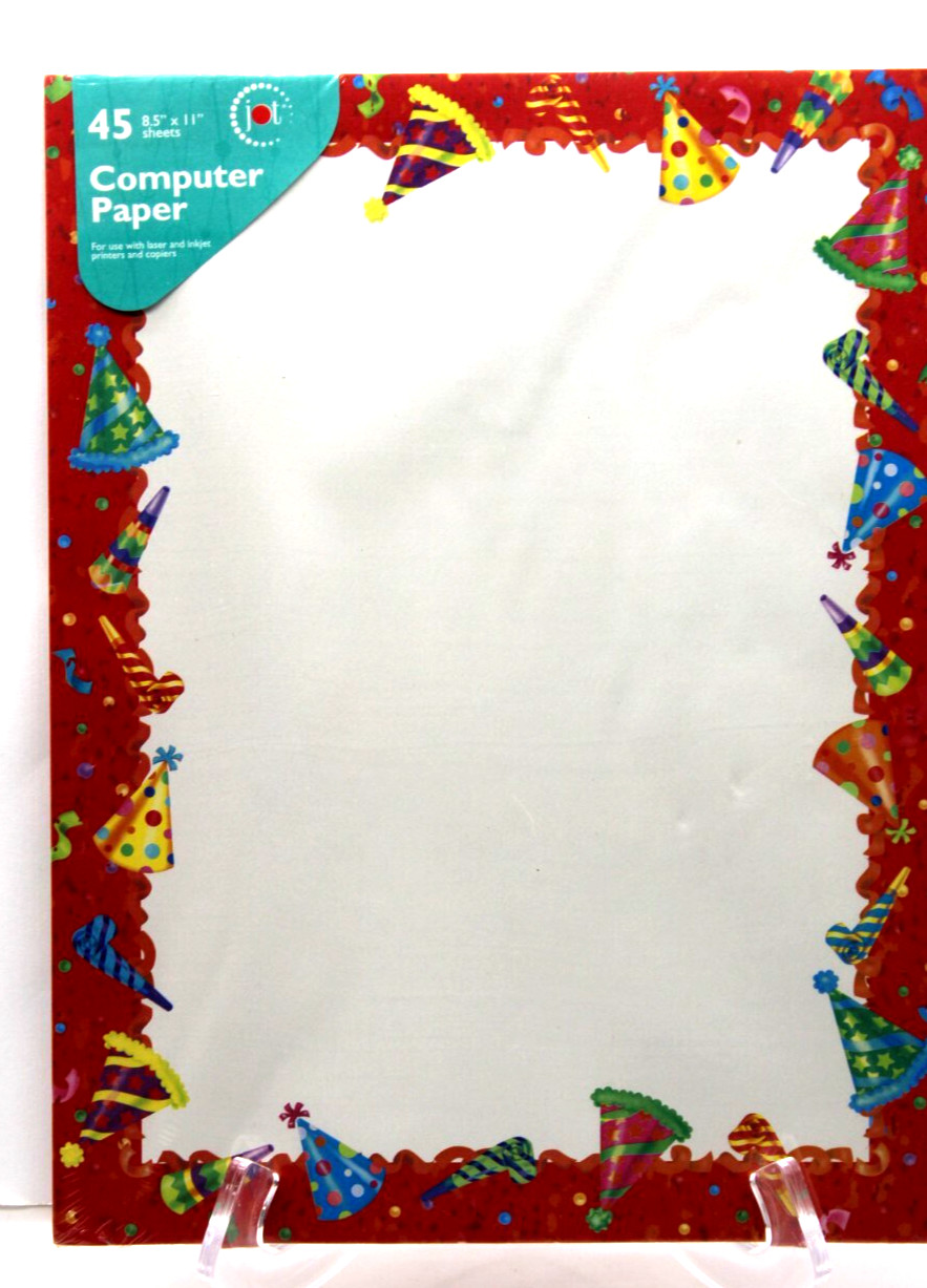 Border Computer Paper Decorative 3 pks Roses Celebration Patchwork 45 Each