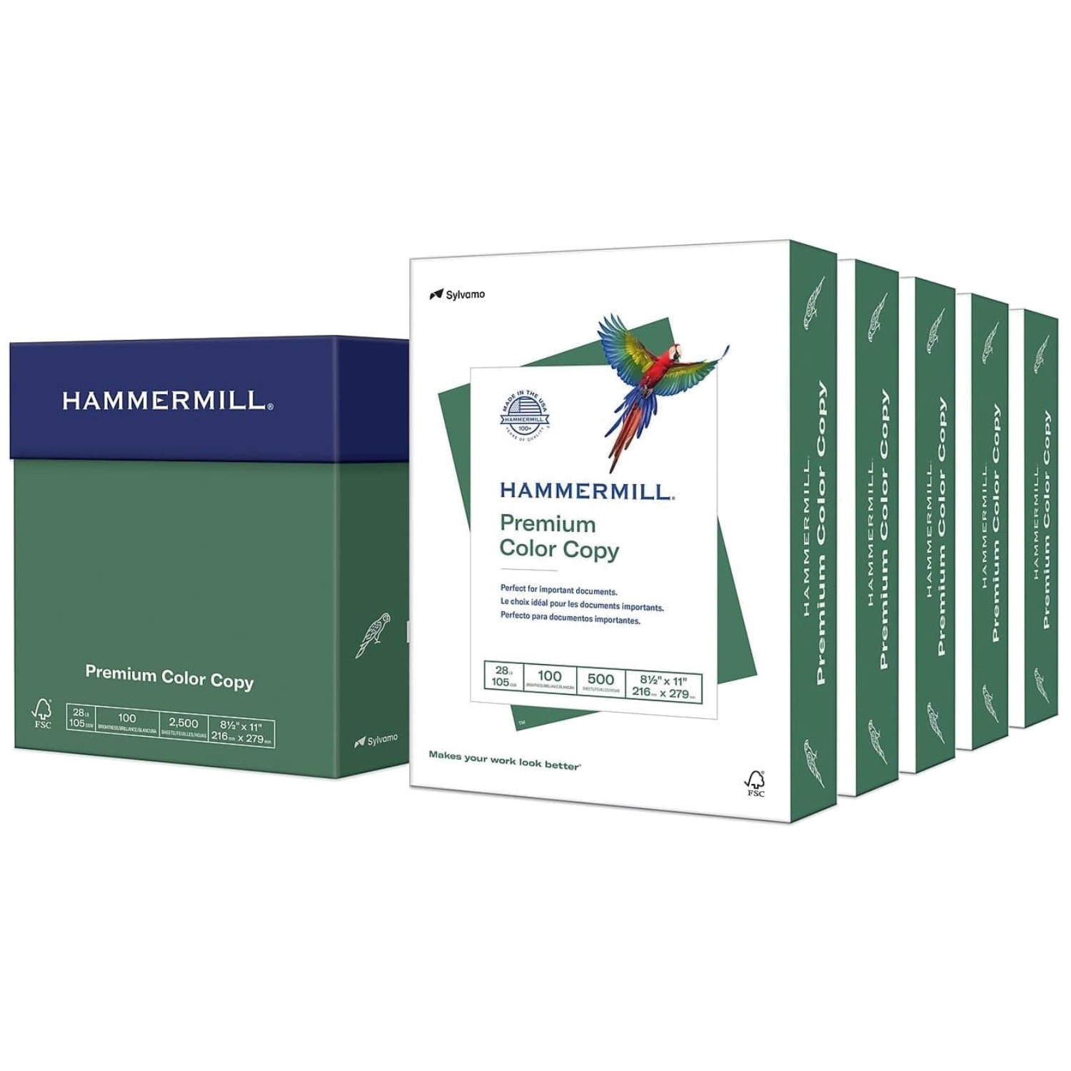 High-Tech 28lb Color Copy Paper – 2500 Sheets, 100 Bright