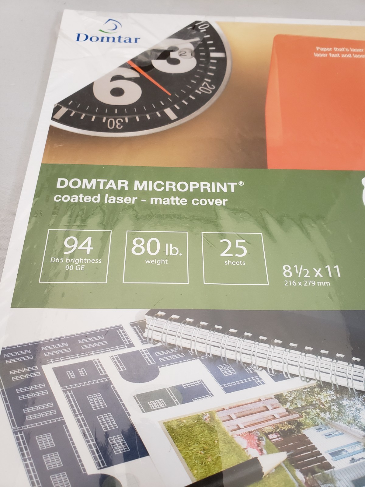 DOMTAR MICROPRINT COATED LASER MATTE COMPUTER PRINTER PAPER 25 Sheets