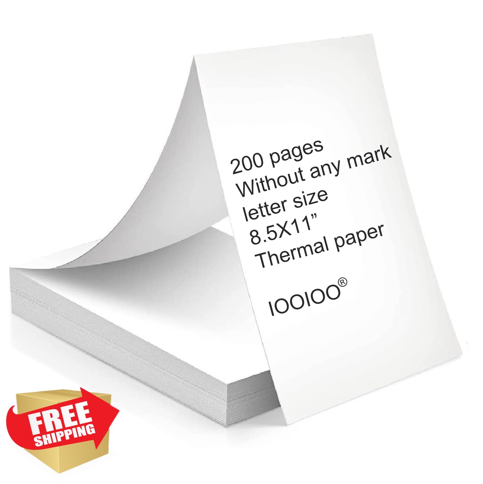 Thermal Printer Paper 8.5×11″ 200 Pages Continuous Folded BPA-Free