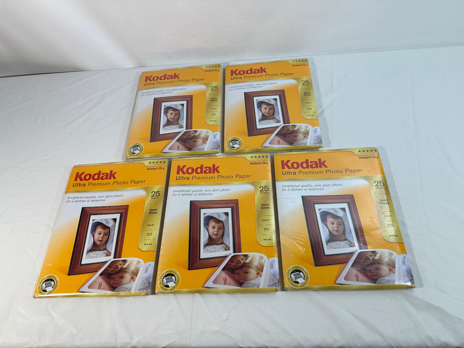 Kodak Instant Dry Ultra Premium Photo Paper 8.5 X 11″ SEALED 125 sheets Ink Jet