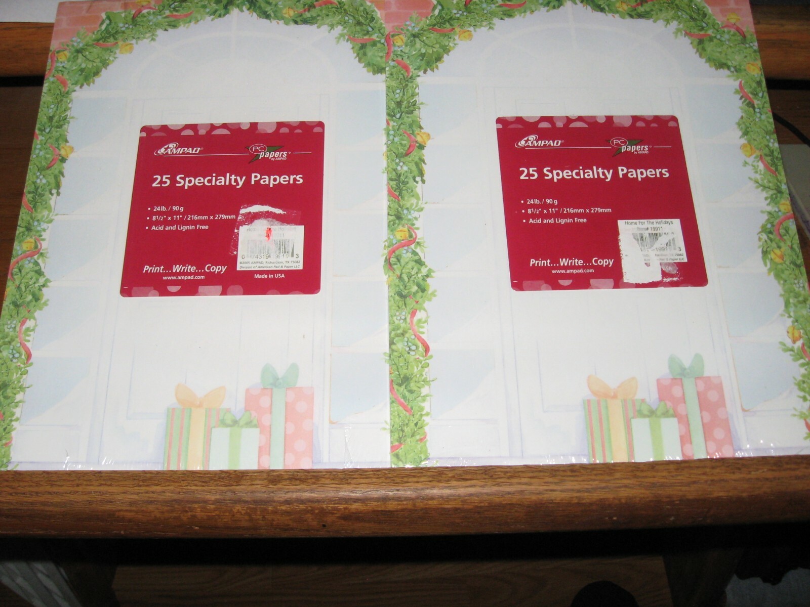 LETTERHEAD COMPUTER PRINTER PAPER TWO PACKS 50 SHEETS CHRISTMAS HOLIDAY NEW