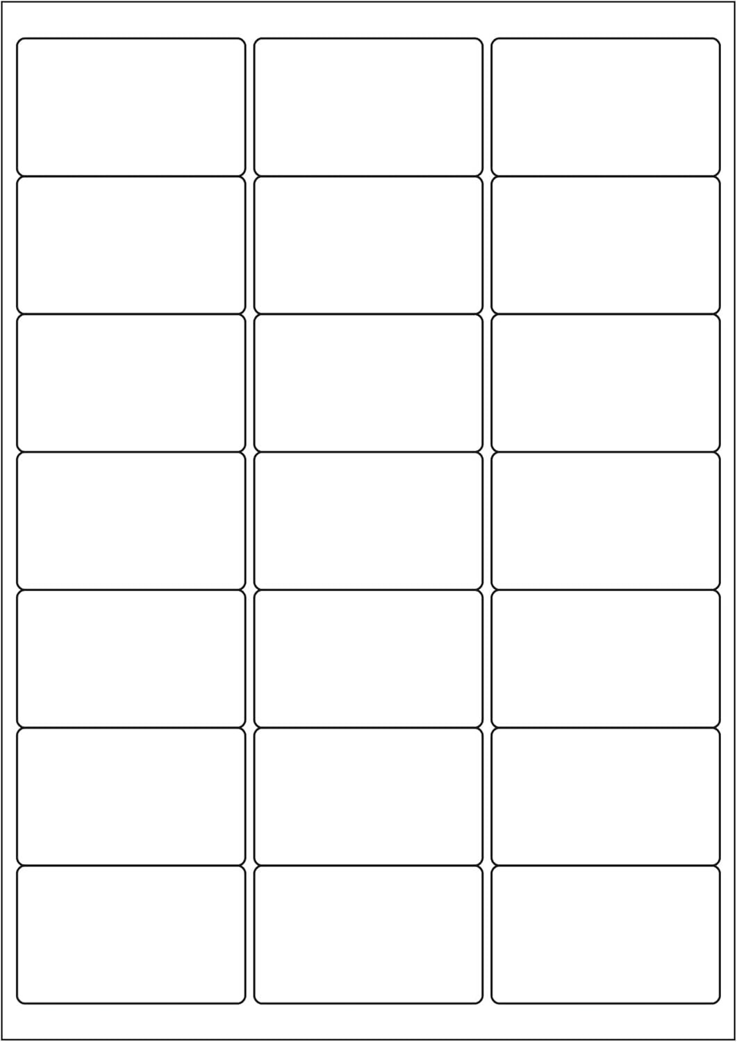 21 Labels per A4 Sheet, 50 Sheets 1050 Sticky Label, Printable Sticker Paper, M