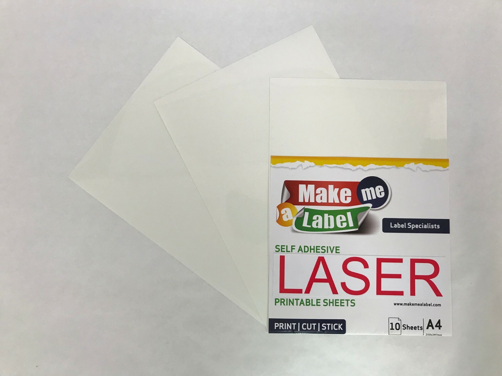 10 Premium A4 TRANSPARENT/CLEAR LASER Printable SPLASHPROOF Vinyl Sticker Sheets