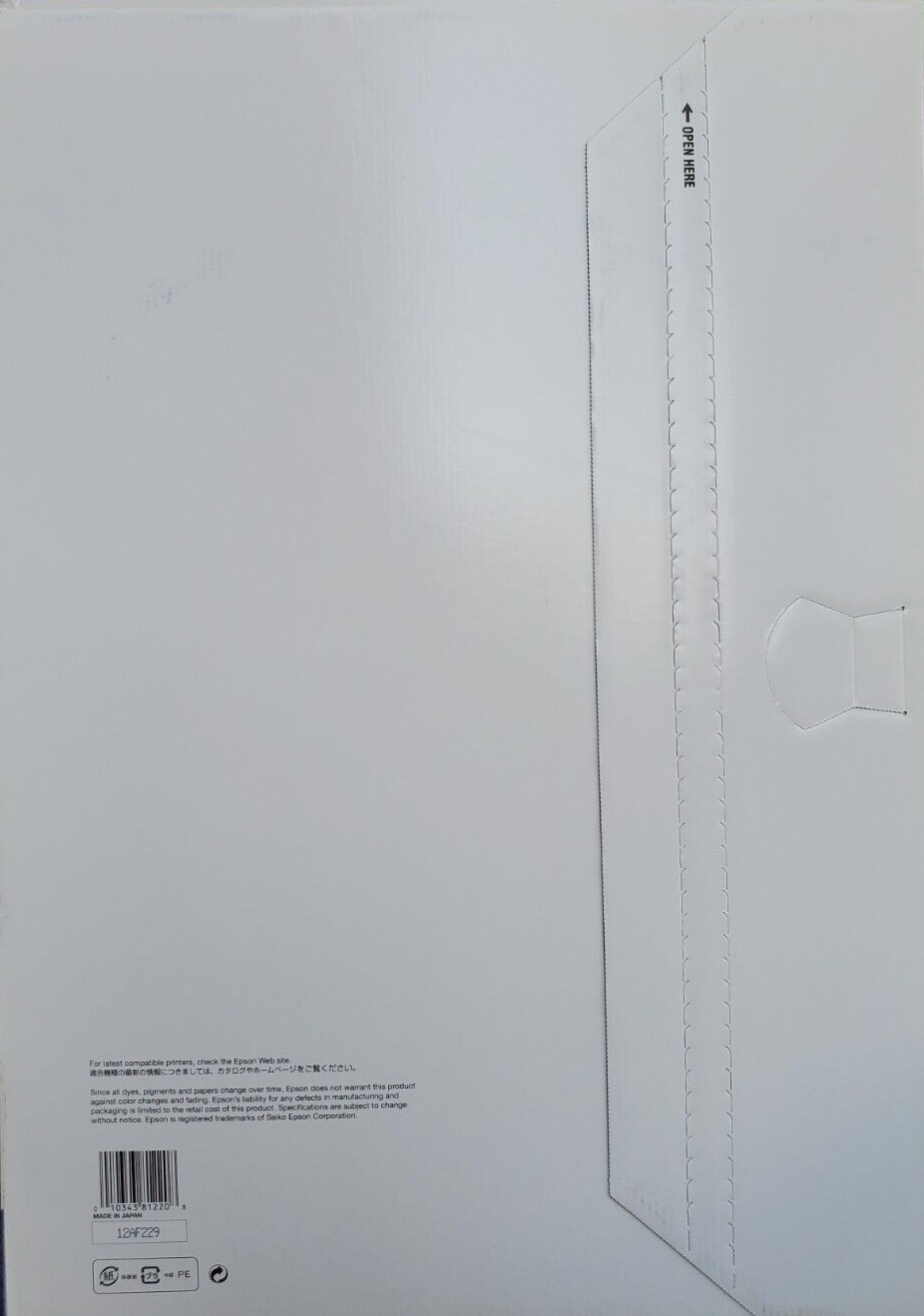 Epson Photo Quality Ink Jet Paper A2 16.5″ x 23.4″ 30 Sheets S041079