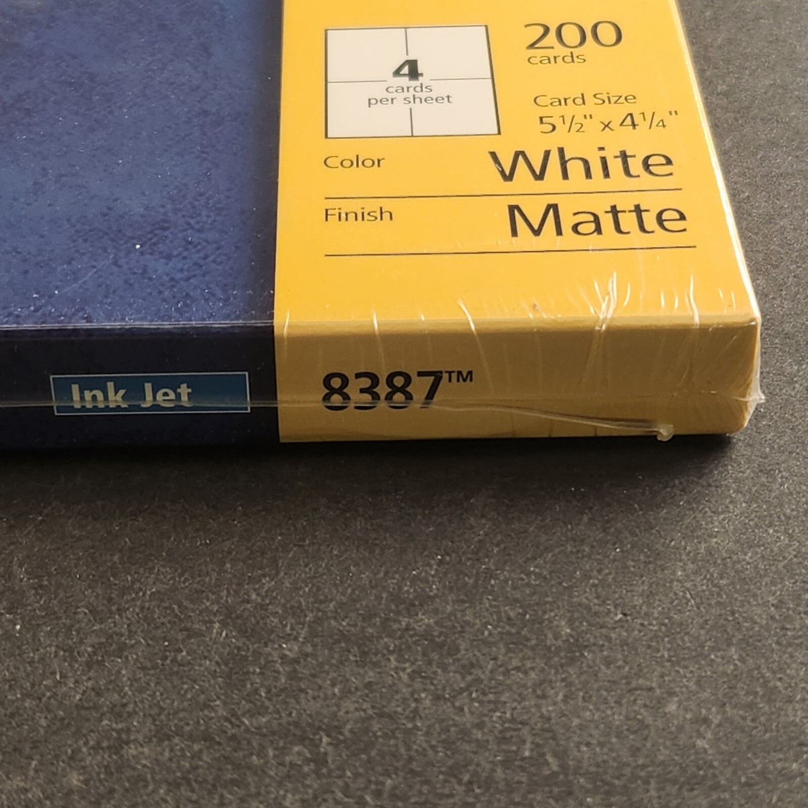 Single Avery 8387 Matte White Postcard Paper Sheets 5.5″ x 4.25″ 200 Cards NOS