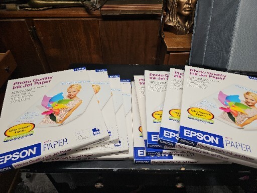 9 Packages Epson Photo Quality Inkjet Paper Matte 8-1/2″ x 11″ New Sealed But 1