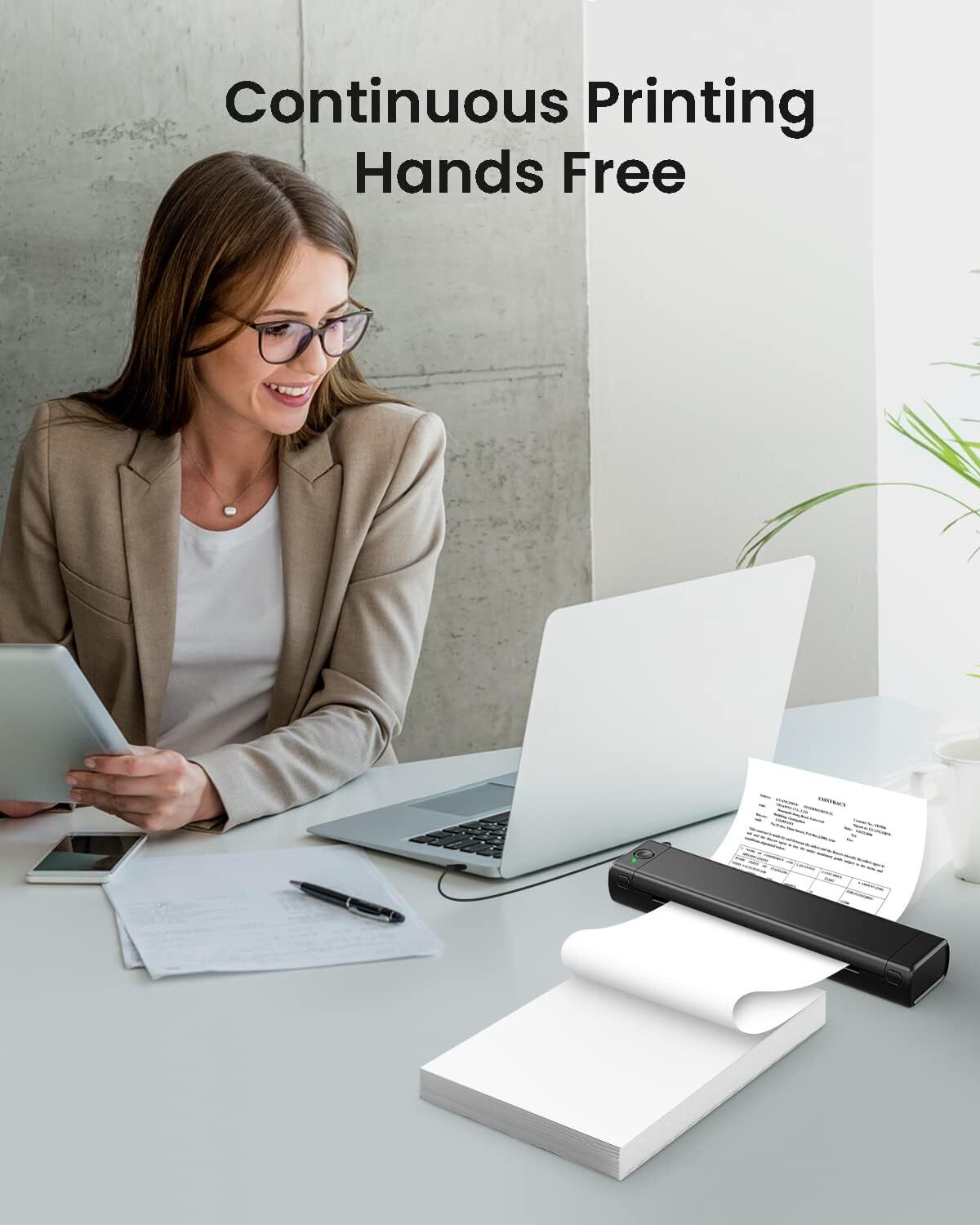 200PCS Thermal Paper A4 Foldable Portable Printer Paper For Phomemo M08F MT800