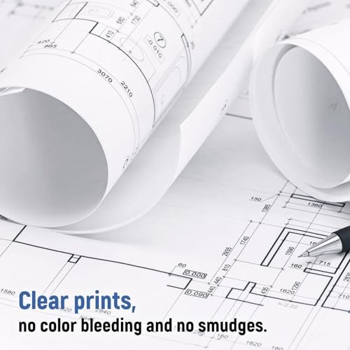 36″ x 150′ Wide Format Plotter Paper, 36 In x 150 Ft | 2″ core 20lb | 4 Rolls