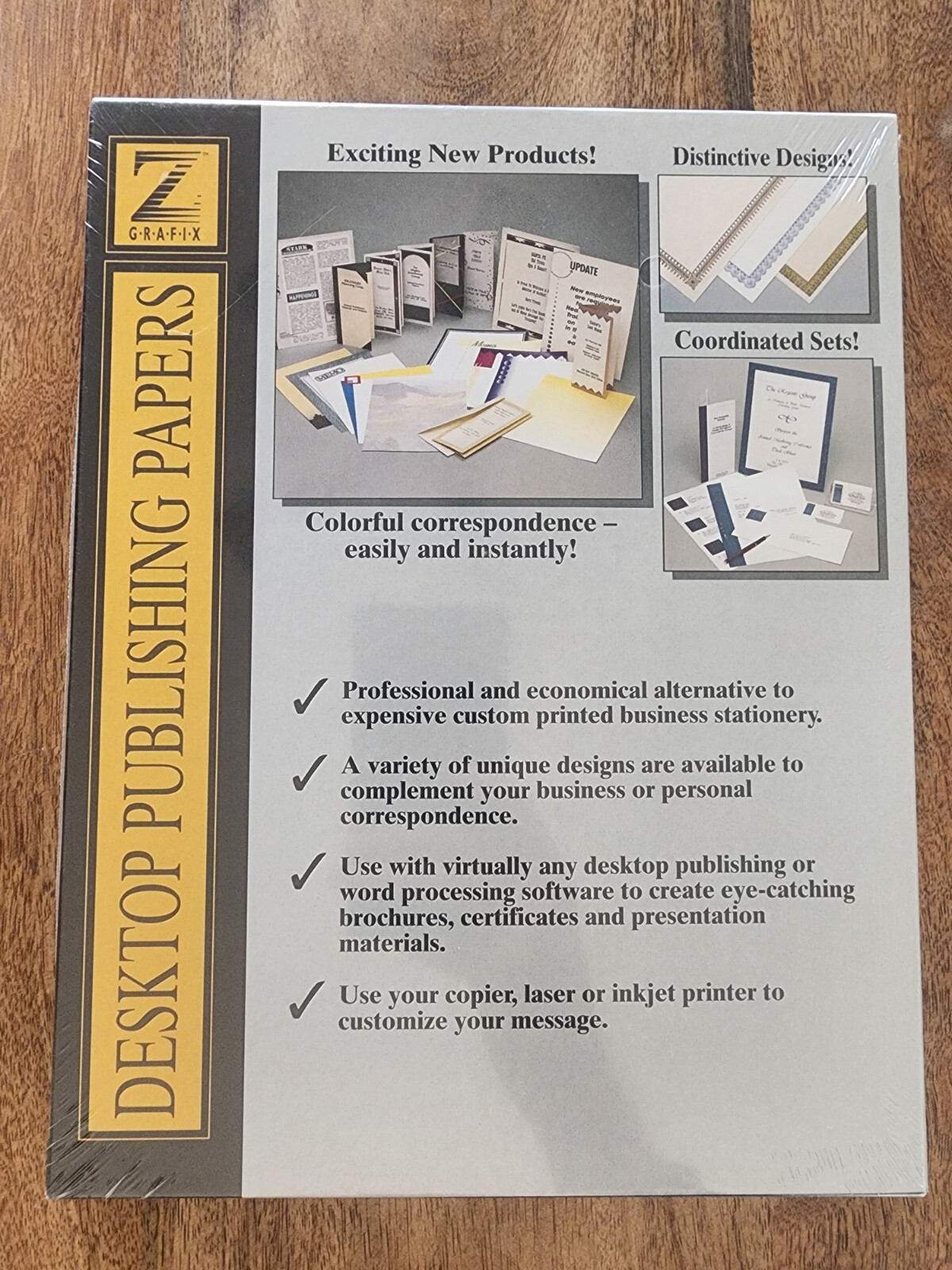 NEW Z Grafix Desktop Publishing Paper 100 Sheets Stately Design 8 1/2″ x 11″