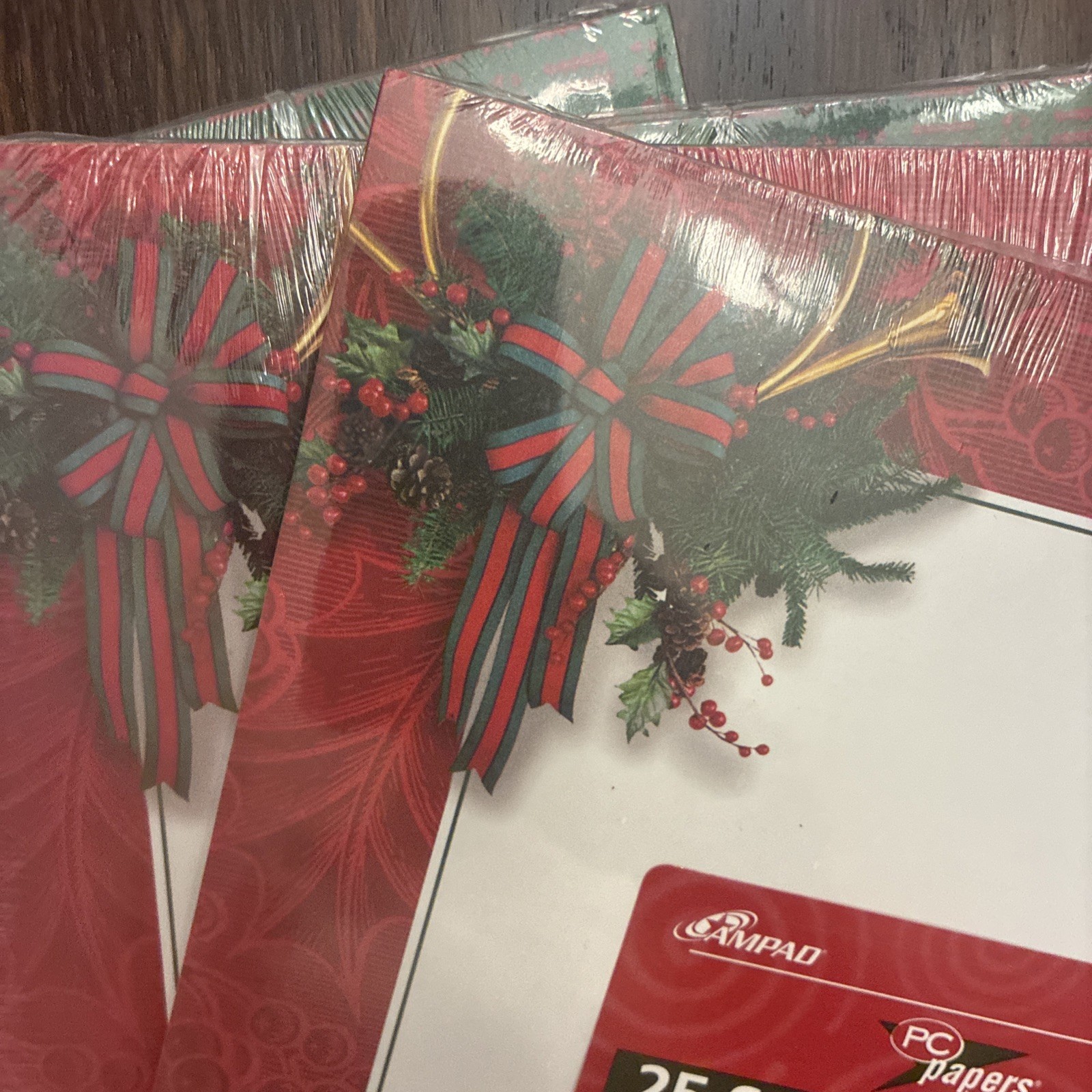 4 Packs Of 25 Each Specialty Holiday/Christmas Paper – New