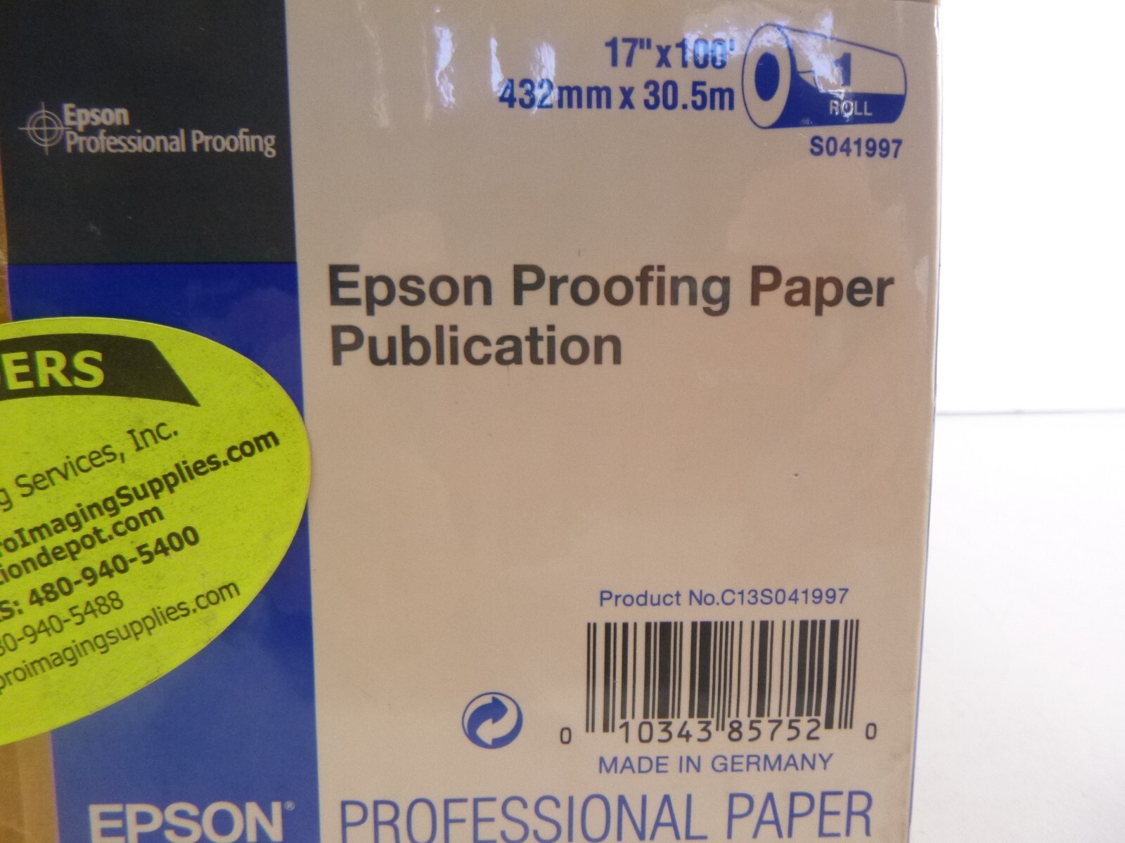 Epson Professional Proofing Paper Publication S041997 17″ x 100 ft. Roll
