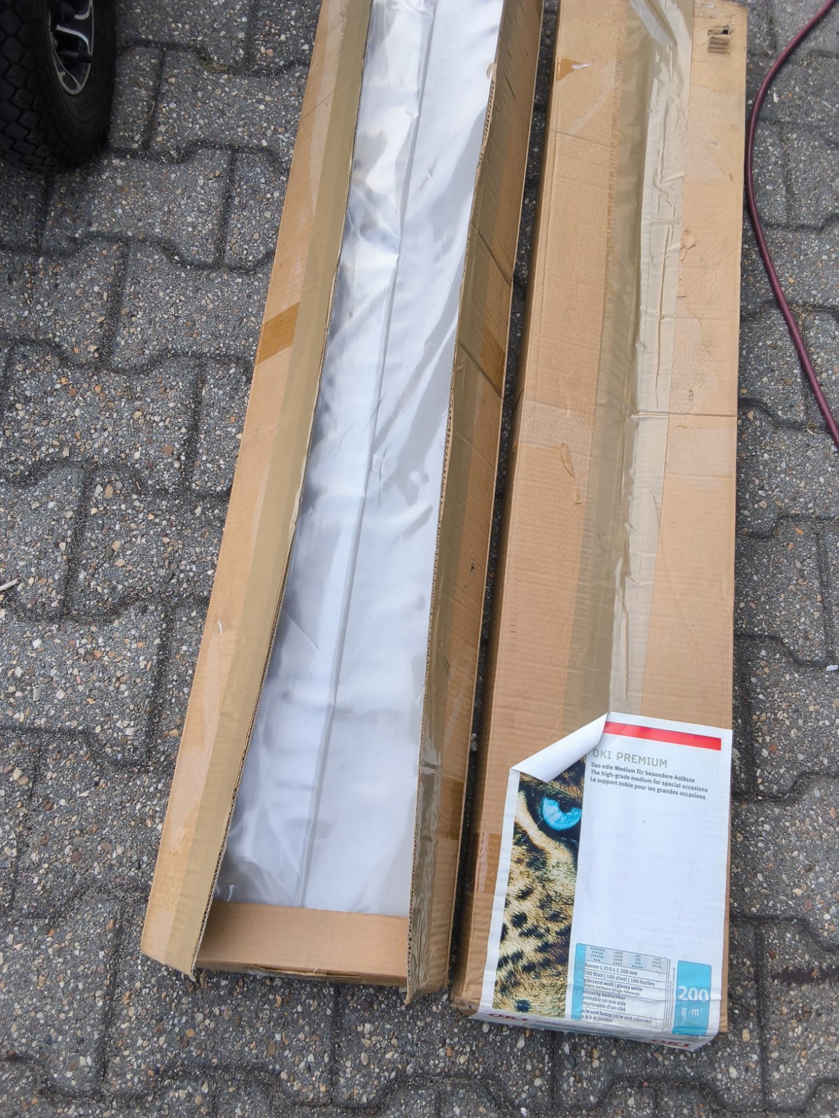 200 X OKI Banner Paper 215 X 1200mm Glossy WHITE