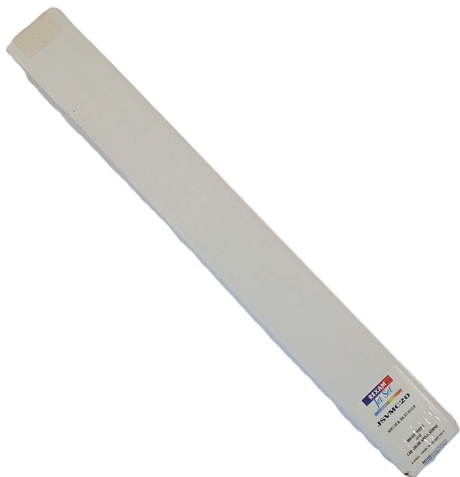 Rexam 36″ x 150′ Jet Set JSVMC20 Wide Format 20 Inkjet Vellum Paper Roll White