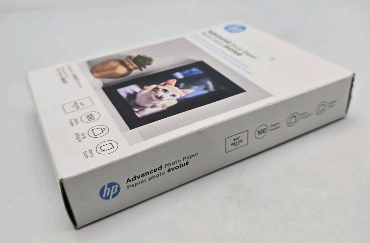 HP Advanced Photo Paper Glossy InkJet 4″×6″ 100 Sheets Q6638A NEW FACTORY SEALED