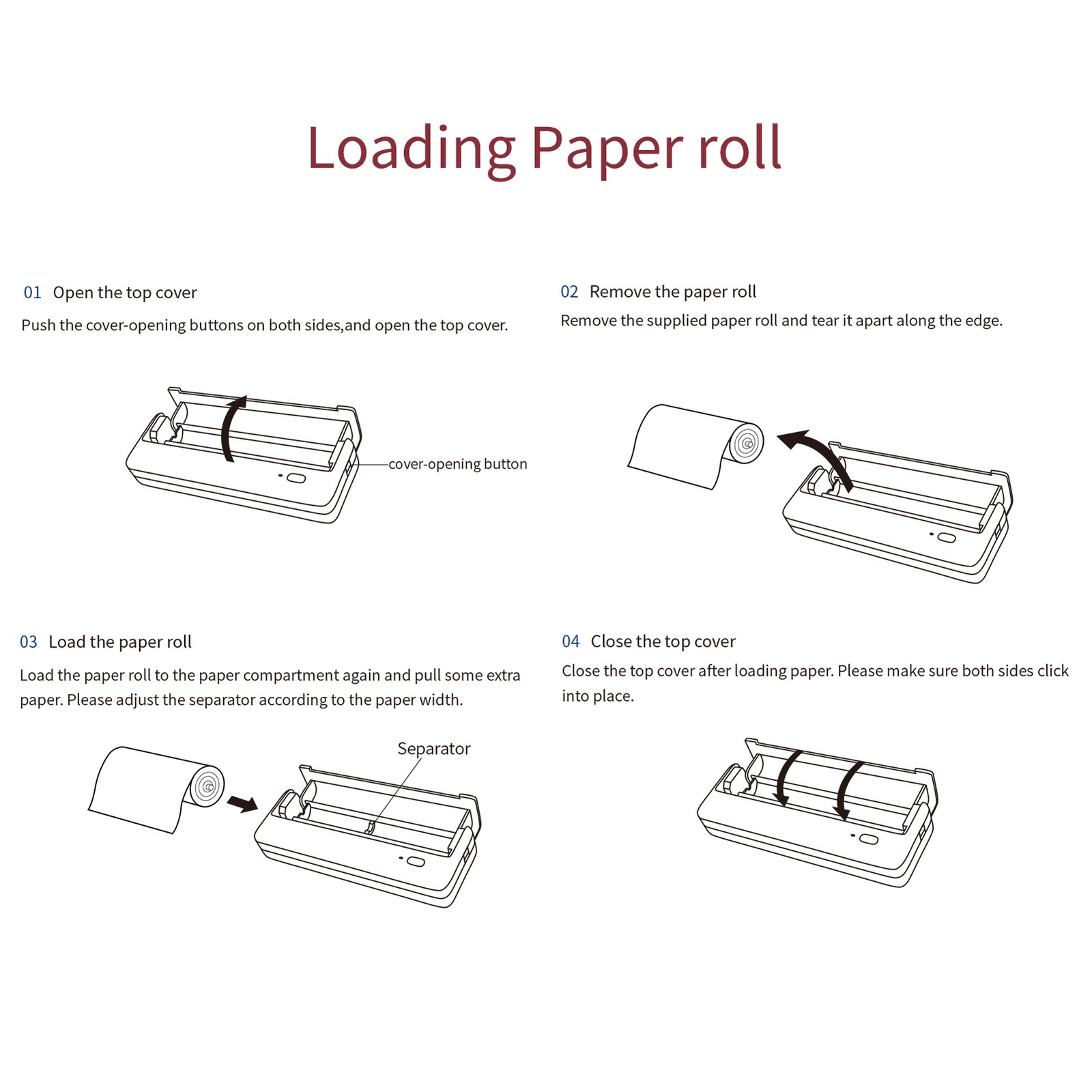 2 Rolls A4 Thermal Printer Paper Receipt File Photo for MT810 Thermal Printer