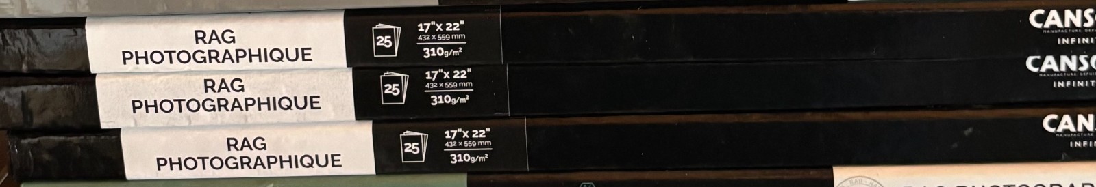 Canson Infinity Rag Photographique – 17×22- 310 gsm – 25 sheets- New Sealed Box