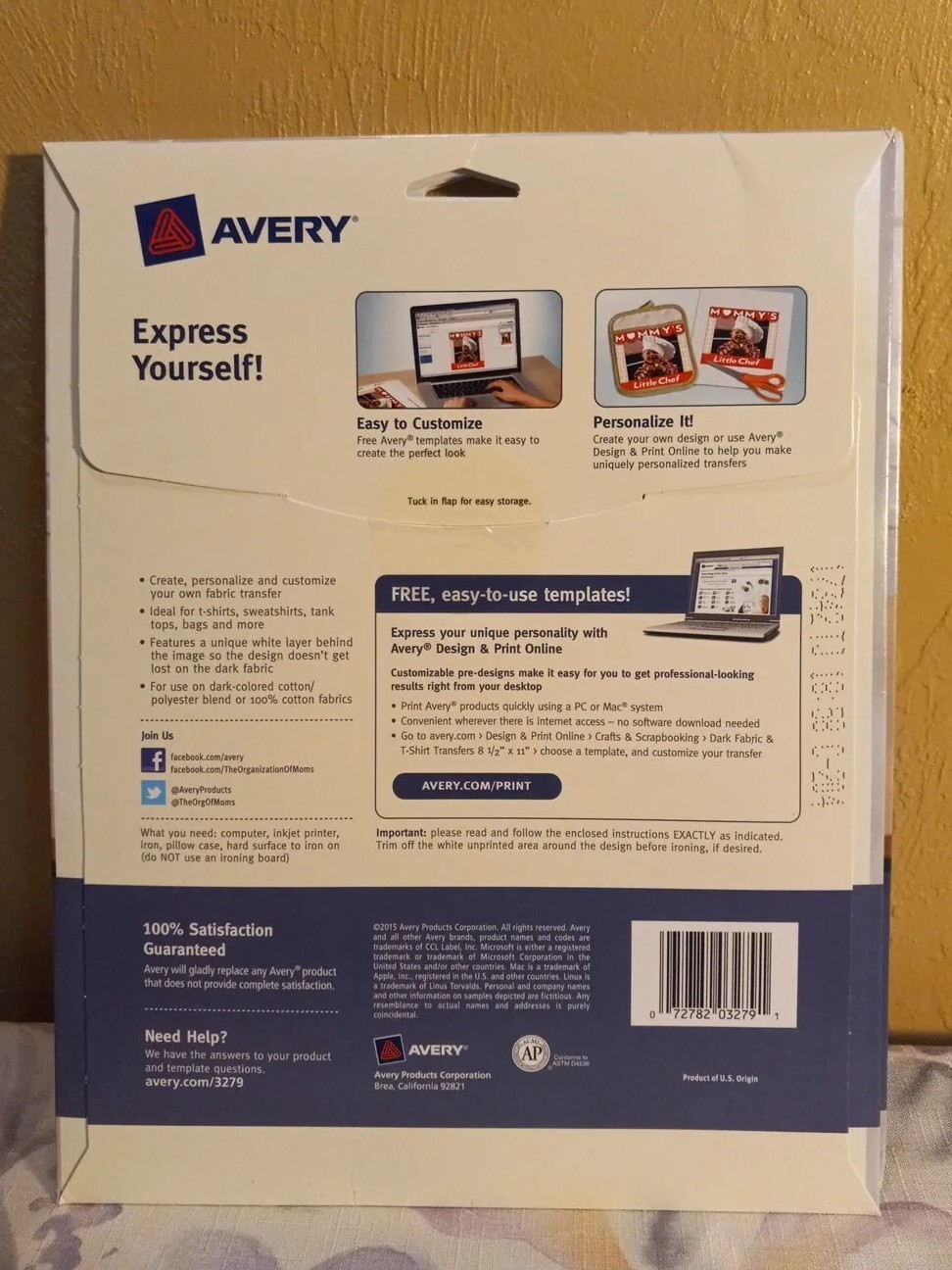 Avery Dark T-Shirt Transfers, Iron-On, 8.5 x 11, 3279, 2 5-Packs