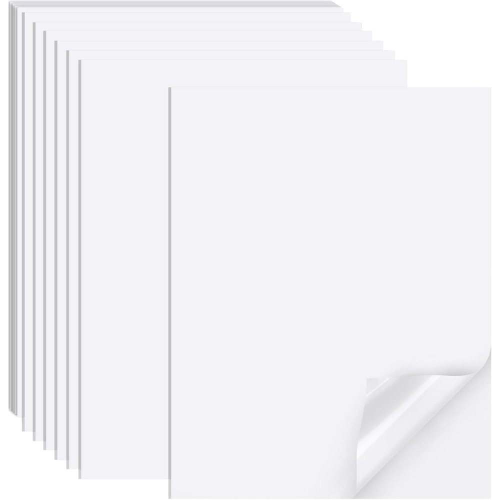 Printable Sticker Paper 40 Sheets 8.5×11 Inch Matte Full Sheet Labels for Inkjet