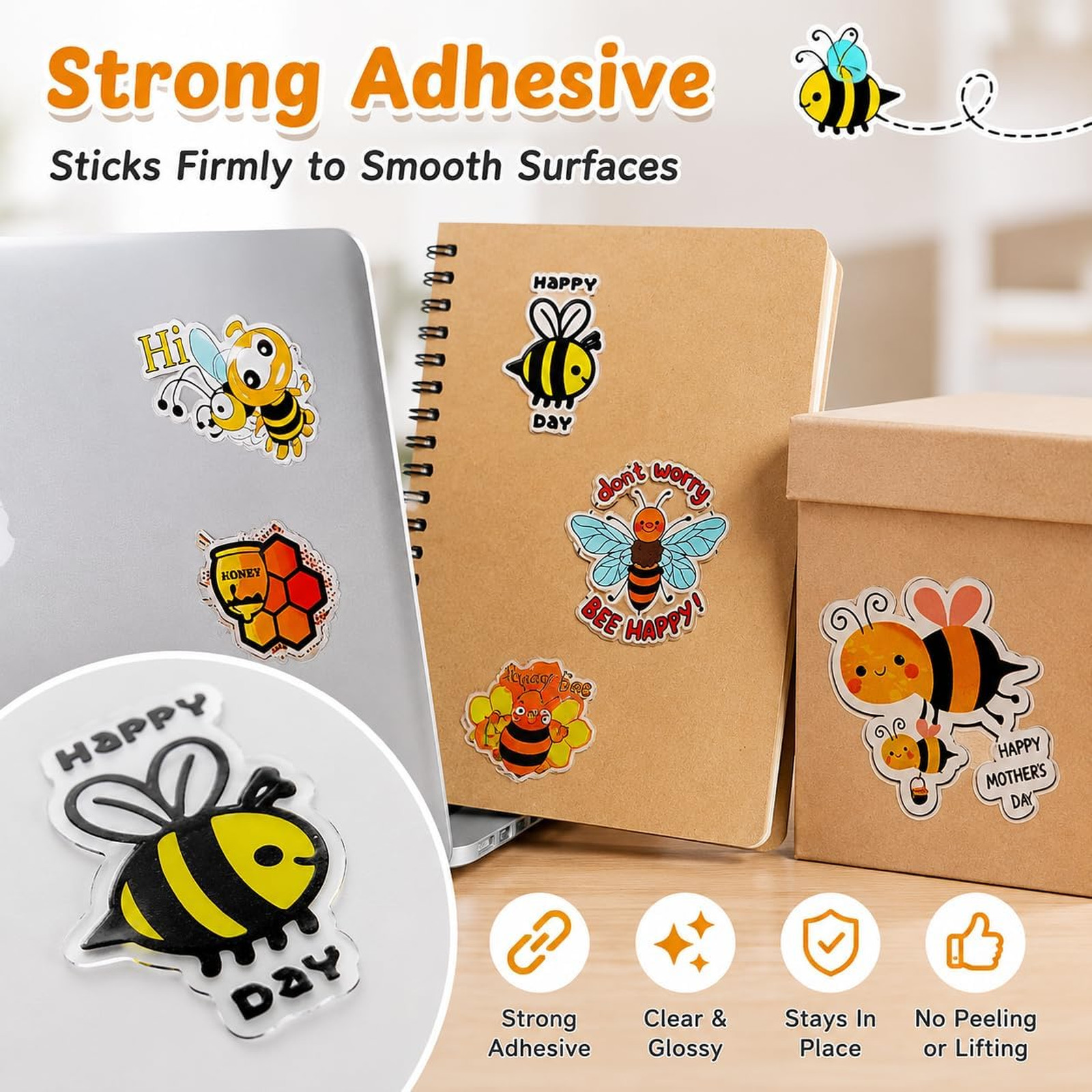 Printable Crystal Clear Vinyl Sticker Paper 20 Sheets 8.5×11 Inch Transparent