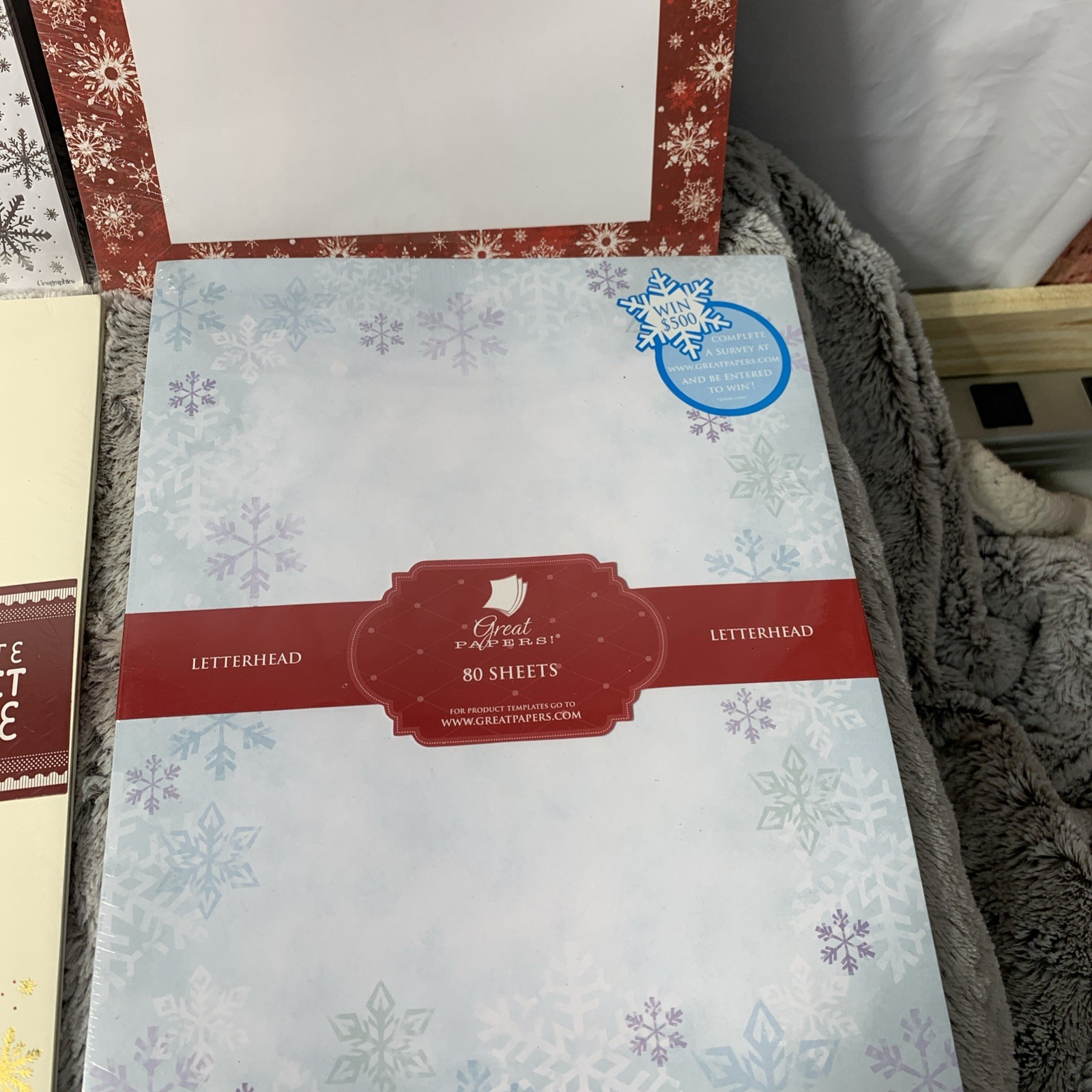 Letterhead Paper 225 Sheets Christmas Foil Graphics NEW