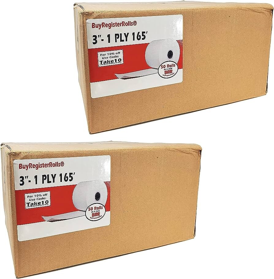 Star SP700 Kitchen Paper (100 Rolls) 3″ x 165′ 1 Ply Bond POS Cash Register Tape