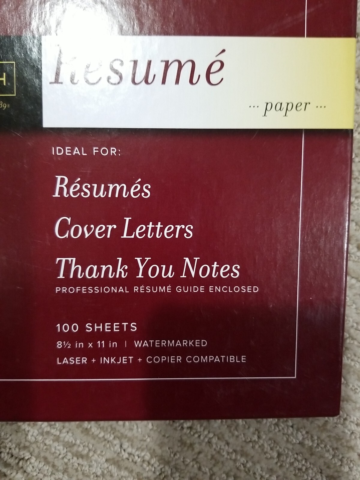 Southworth Resume Paper White 24 lb Weight 8 1/2 x 11 — 76 sheets