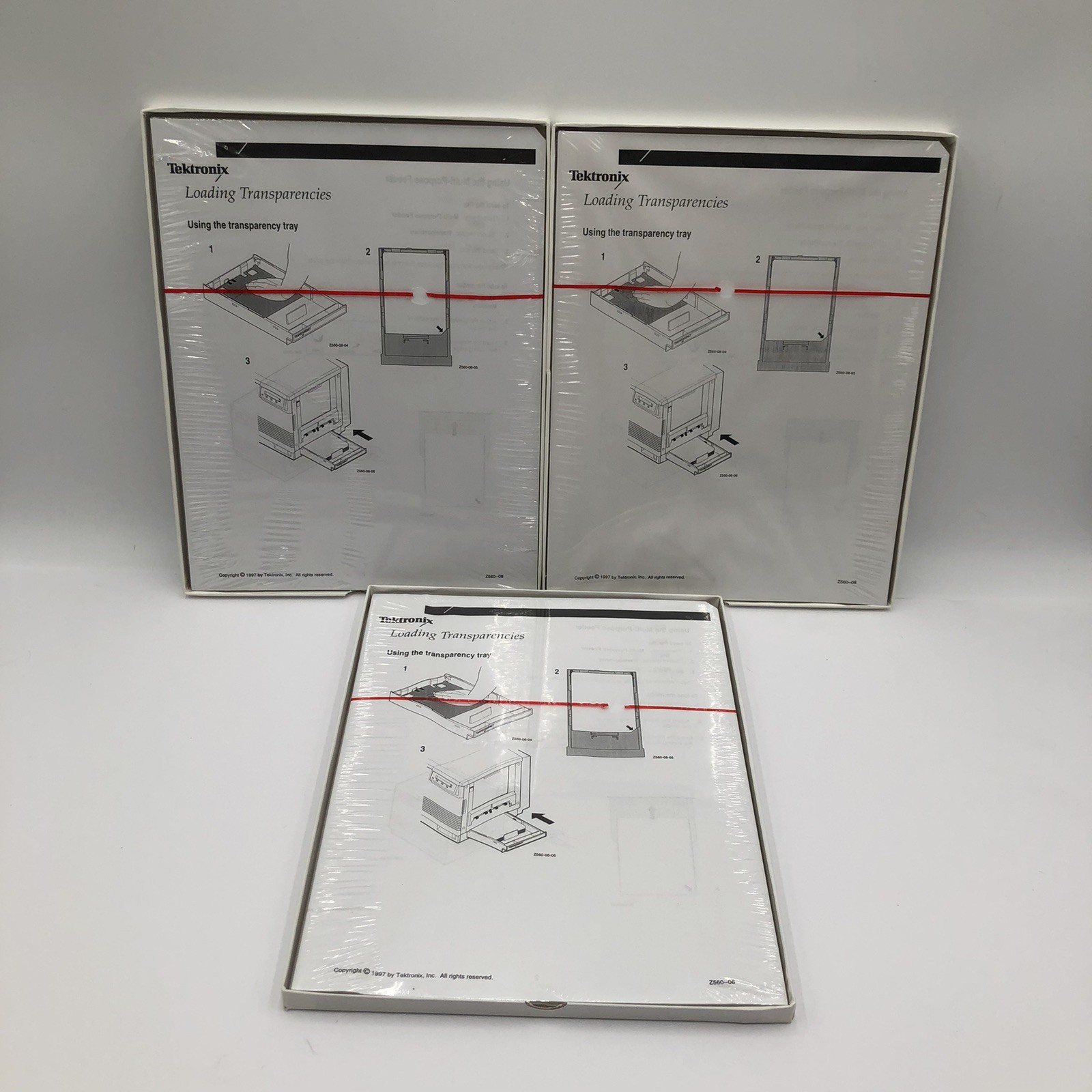 Tektronix Phaser 560 Transparency Film A-Size 8.5×11” Three Boxes Open Box