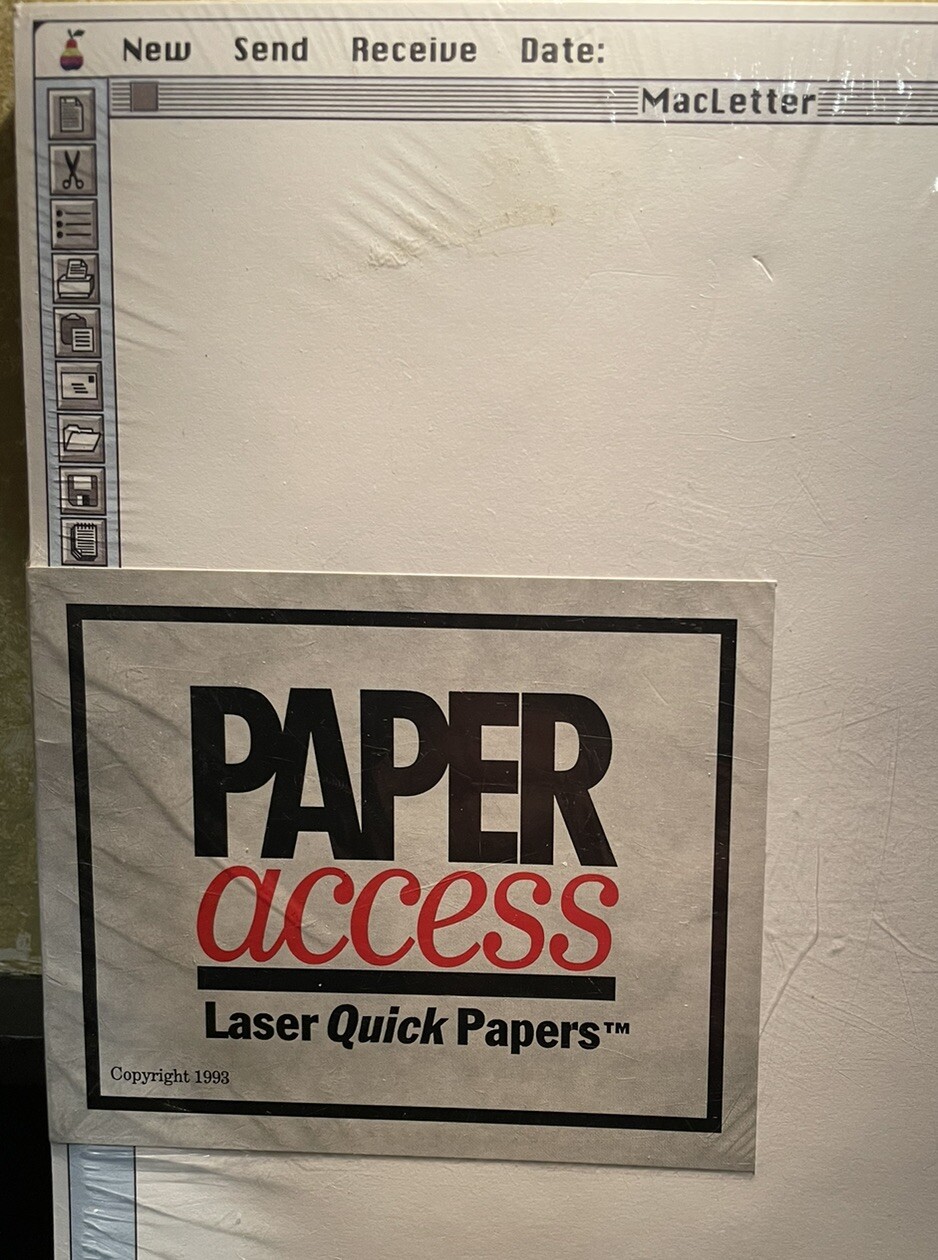 MAC Macintosh Apple Computer Design Specialty Laser Printer Paper Retro 100p New