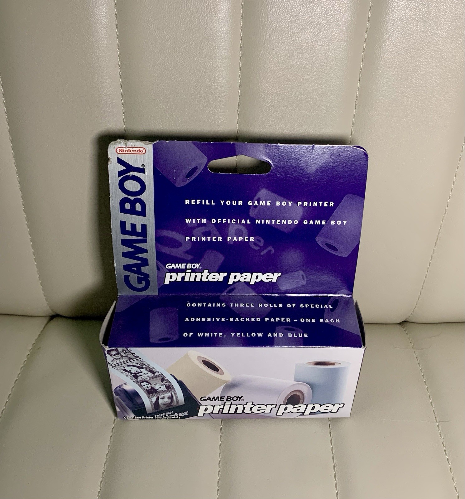 NEW Sealed Game boy Color PRINTER PAPER 3 ROLLS refill carton box by Nintendo