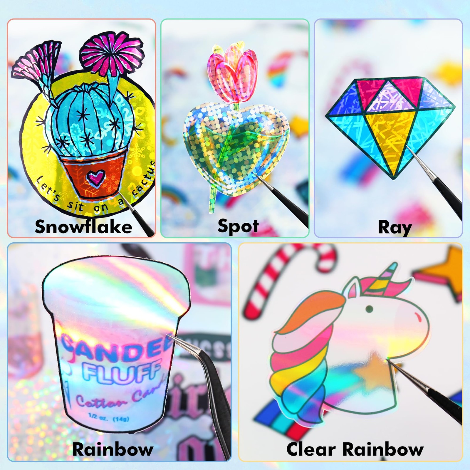 Koala Printable Holographic Vinyl Sticker Paper for Inkjet and Laser Printers…
